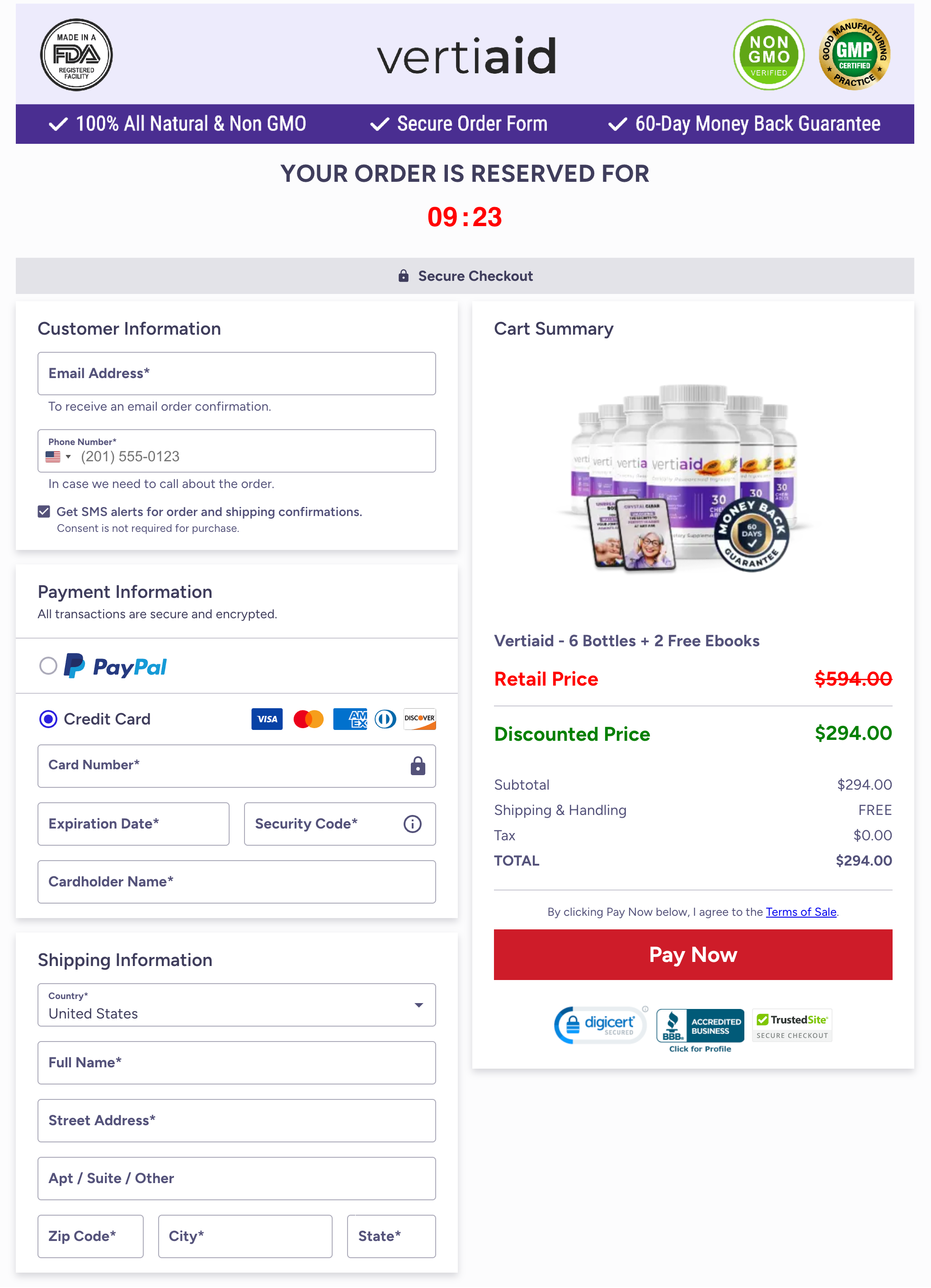ProvaDent Official Website Secure Order Page